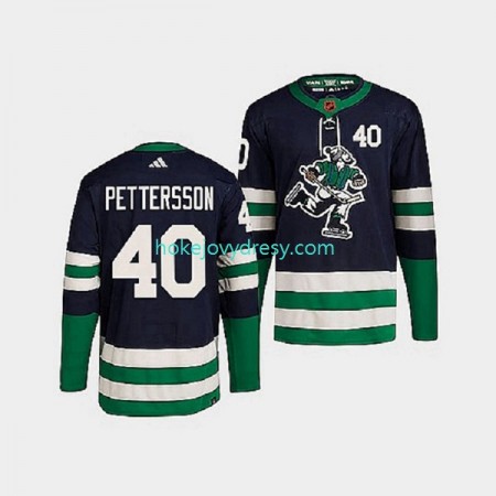 Pánské Hokejový Dres Vancouver Canucks Elias Pettersson 40 Adidas 2022 Reverse Retro Námořnictvo Authentic